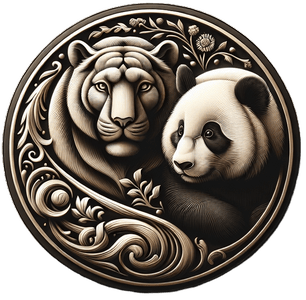 Aryahita logo of a Puma & a Panda